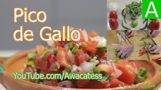 Salsa Pico de Gallo Mexicano. Recetas de Cocina rápidas, fáciles y económicas. Salsa Bandera
