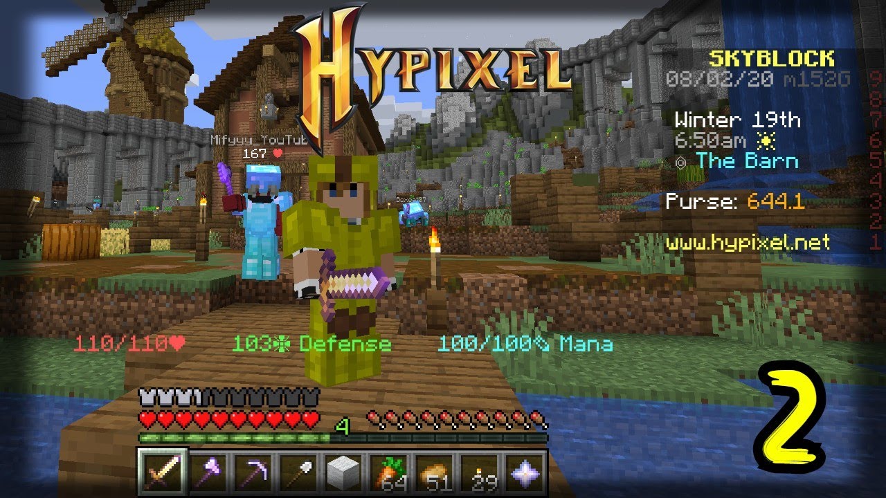 Hypixel Skyblock Adventures Ep 2. (EXPLORING THE FARM & MINES)