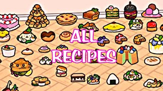 ALL FOOD RECIPES in Toca Life World |Toca Boca
