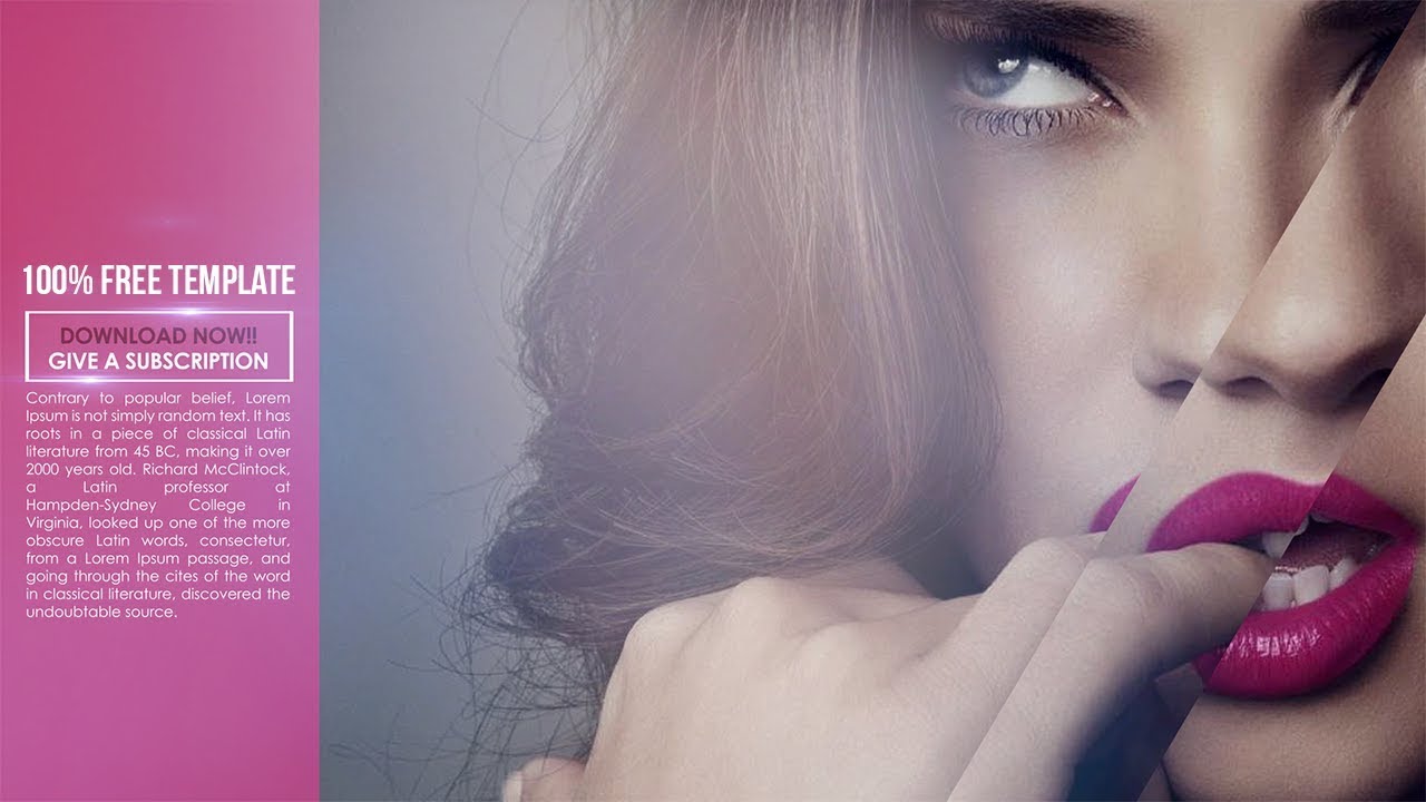 After Effects Modern Elegant Template I Slide 100% Free - No Third Party Plug-in Required