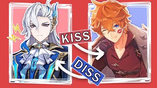 1 KISS 💋 1 DISS ⚡️ -  Genshin Impact