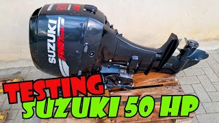TEST RUN SUZUKI DF50 2003 FUEL INJECTION LONG WITH 350 ENGINE HOURS