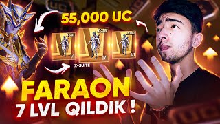 55,400 UC FARAON FULL QILAMIZ 🥵 ENG OMADLI KOSTYUM-X - PUBG MOBILE!