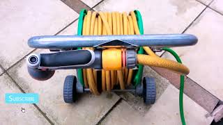 Best Hose Reel Cart With Wheels 2023 — Hozelock Hose Reel — Garden Hose Water Spray Gun Holder