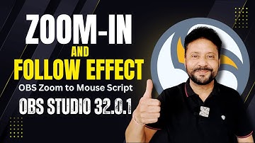 How to Zoom In And ZOOM Out In OBS Studio 32 | OBS Zoom In & Follow Effect | OBS Zoom To Mouse Fix