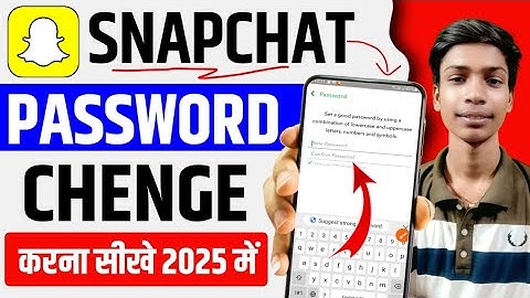 Snapchat Ka Password Chenge Kaise Kare 2025 | how to change snapchat password | Snapchat Password