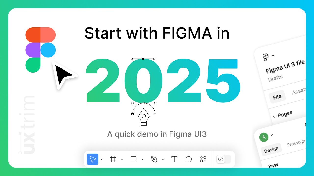 Learn Figma in 2025 | Figma tutorial for beginners | #uxtrim - YouTube