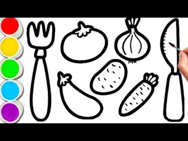 Vegetables Drawing For Kids At Paintingvalleycom How To Draw