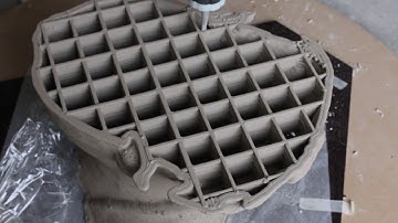 Delta WASP 3MT clay extruder / 3D PRINTING CERAMICS / infill