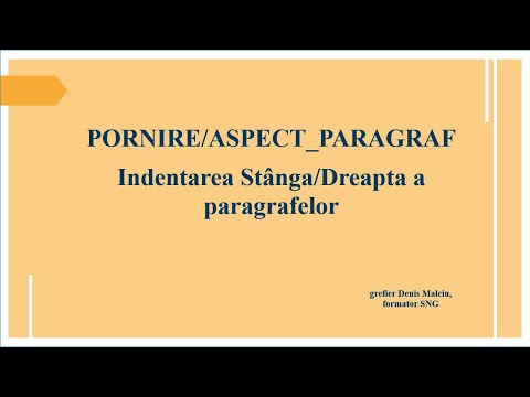 Video: Cum Se Indentează Textul