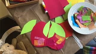 Rosh Hashanah Brunch Playdate Setup and Apple Cutout Craft - Jewish Food Menu and House Tour