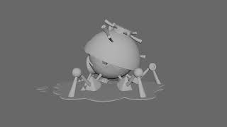Shack Turntable Greyscale Render