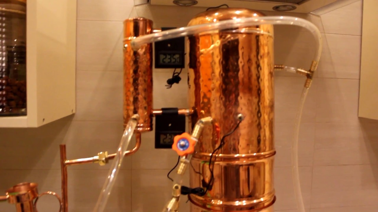 Аламбик с дефлегматором, как подключить охлаждение? - YouTube