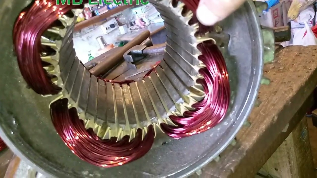 single phase, 2 HP 1450 rpm ,table saw 🪚, Toka machine motor winding data in copper