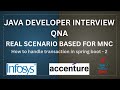 Transaction propagation in spring boot | Java developer scenario based question