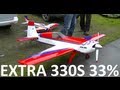 Extra 330s 33% maiden flight - Hangar 9 Extra 330s - 3W 70i engine