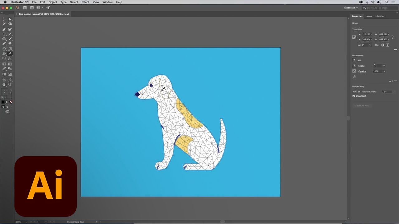 What S New In Illustrator Cc Puppet Warp October 17 Adobe Creative Cloud Youtube