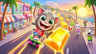Talking Tom Gold Run - Tarantula Tom vs Boss Raccoon in Tom Cat Run New Update Mighty Anime Tom screenshot 2