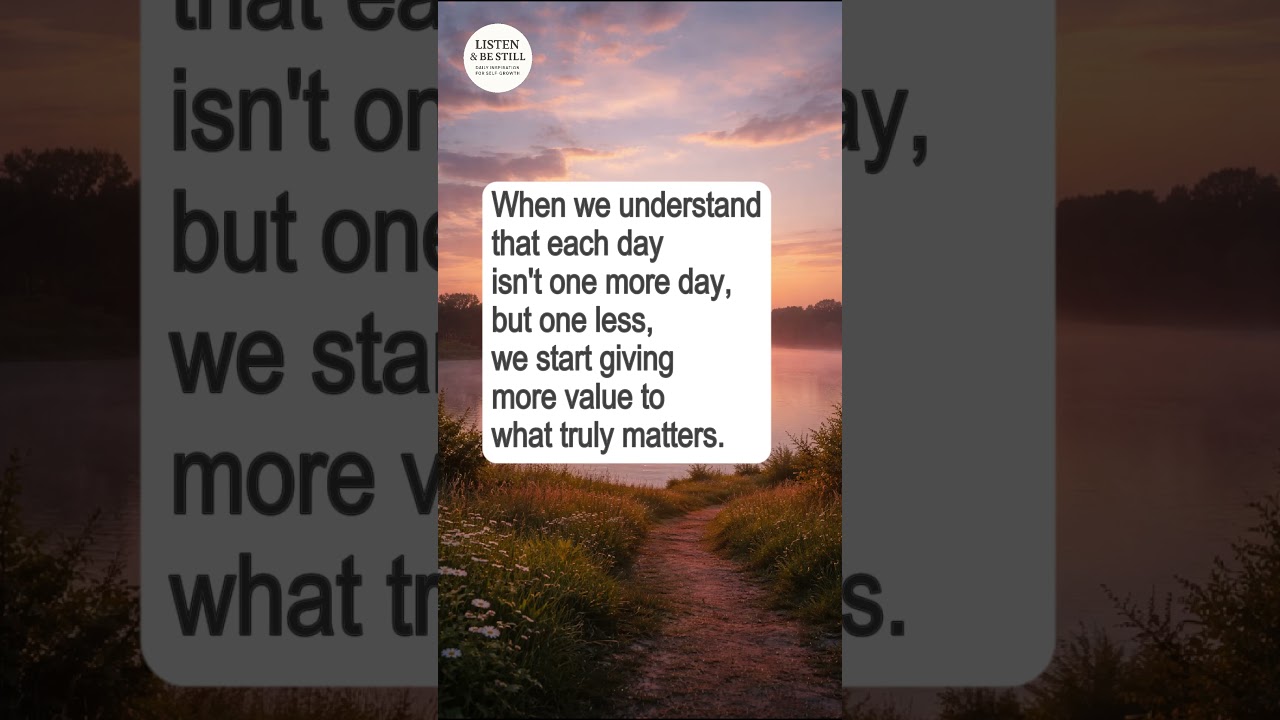 When Time Becomes Precious 