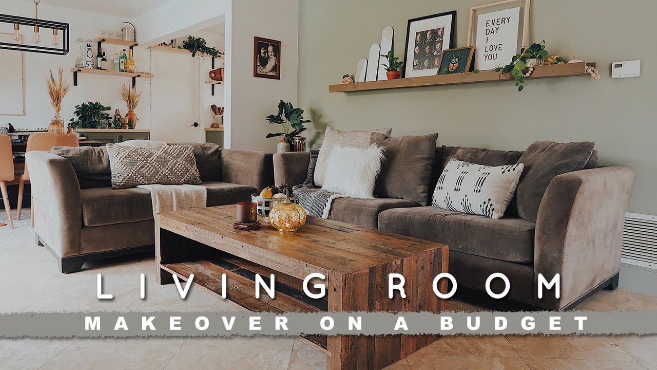 DIY LIVING ROOM MAKEOVER ON A BUDGET | REALISTIC + EASY REFRESH FOR