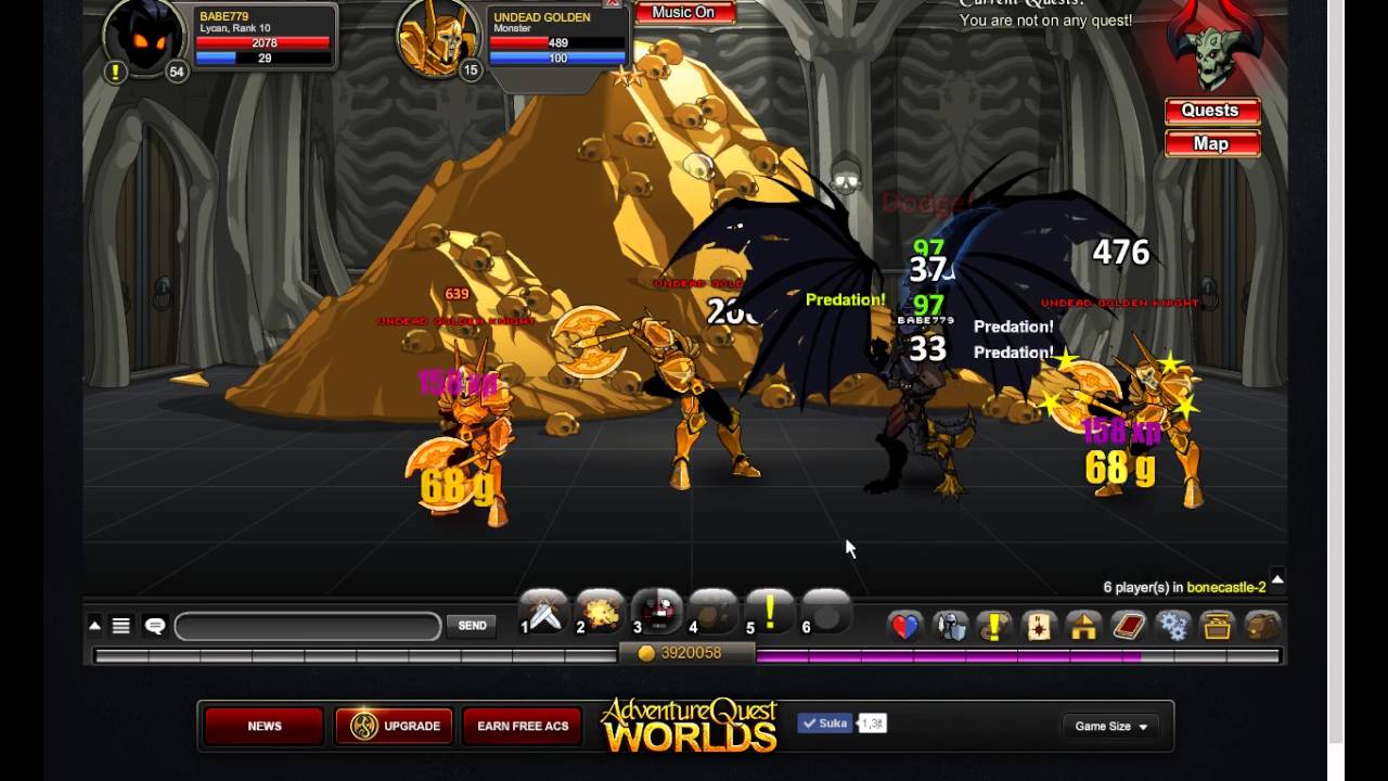 AQW  Walkthrough /Join BoneCastle / Get Vaden Helm Token 2016