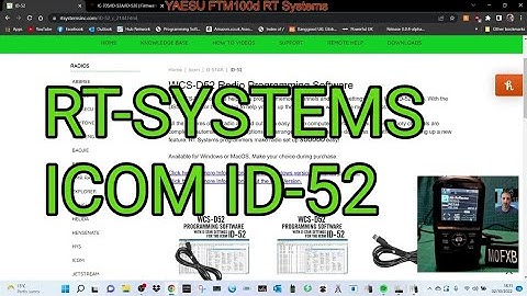 RT-SYSTEMS - ICOM ID-52 Easy Programming Software
