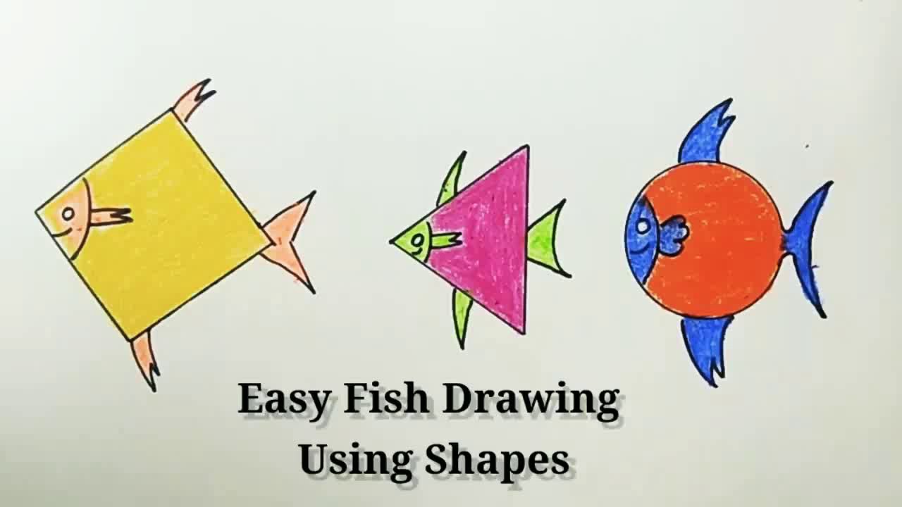 How to Draw a Fish Using Simple Shapes