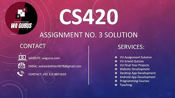 CS420 Assignment no 3 Solution by Programmingworld.Tech | cs420 Web Design & Development | cs420 #3