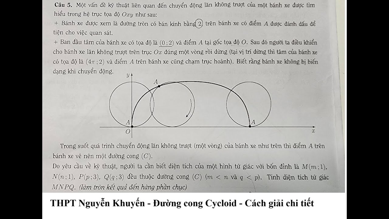 THPT Nguyễn Khuyến: Một vấn đề kỹ thuật liên quan đến chuyển động lăn không trượt của một bánh xe