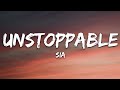 Sia  unstoppable lyrics   20 min versegroove