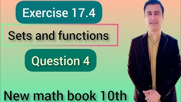 New maths 10th exercise 17.4 Q.4 sets and functions