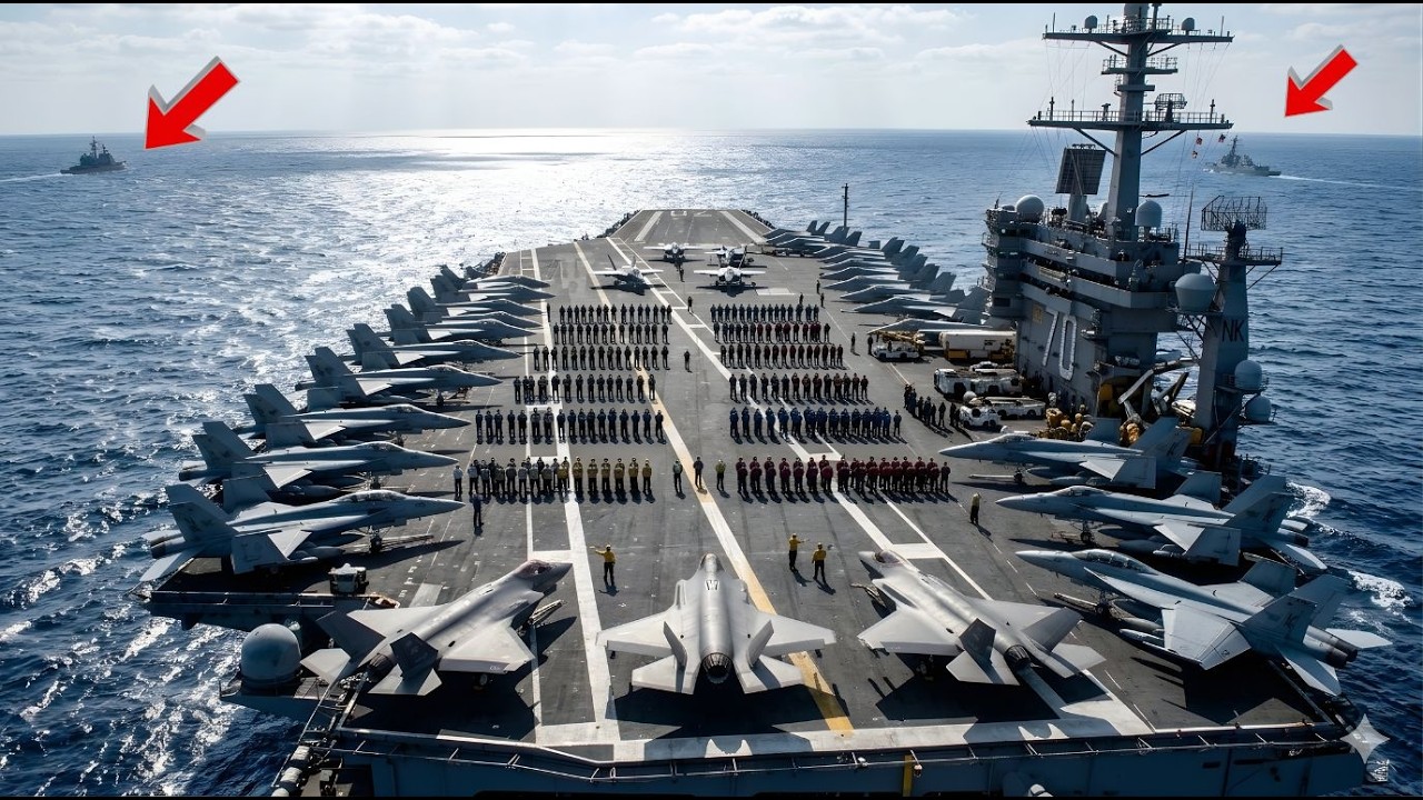 Напряжение нарастает! Авианосец USS Carl Vinson (CVN-70) и истребители F-35 проводят масштабные о