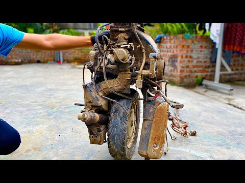 Restoration of old attila SYM car engine | Restore and repair of old attila SYM car engine