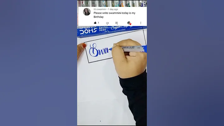 Swammini 🥰 name calligraphy ||doms brush pen calligraphy || calligraphy name writing/WhatsApp status