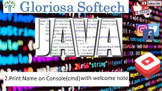 How to Print Your Name on console (cmd) with welcome note --  2