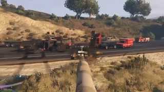 Crazy car crash GTAV pileup and chain explosion