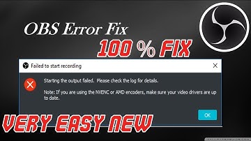 Fix Eror OBS Failed to start recording