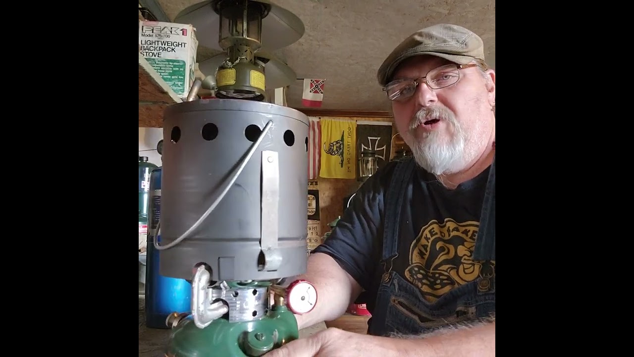 Плита Coleman 502 с использованием нагревательного барабана