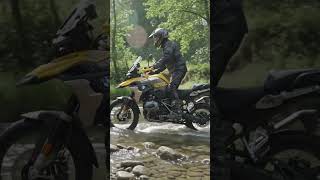 Full throttle of BMW 1250 GS IN A SMALL STREAM