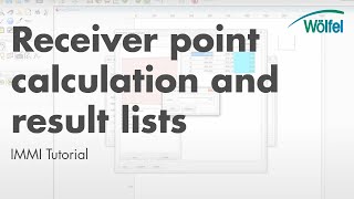 IMMI | Tutorial: receiver point calculation and result lists screenshot 5