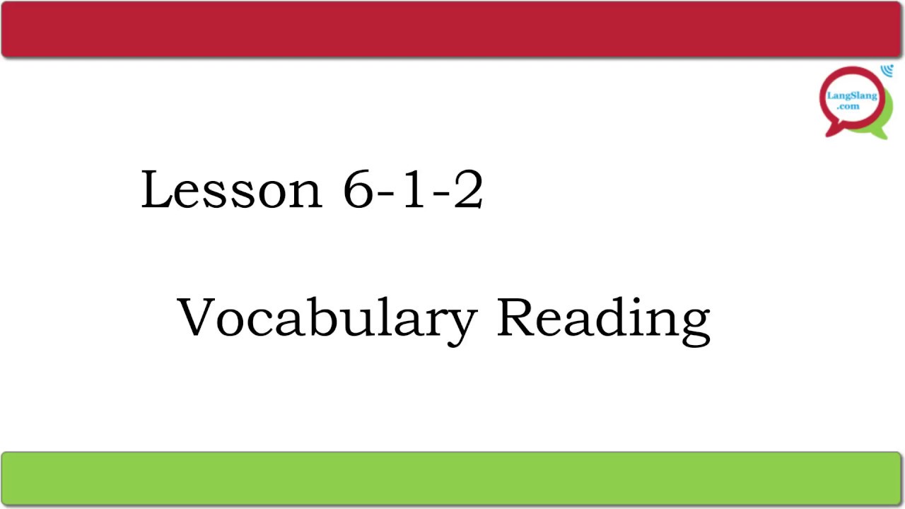 Learn English: Vocabulary Building Practice Tests Lesson 6_1_2 - YouTube