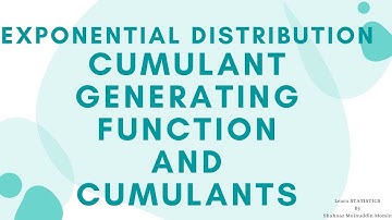 Cumulant generating function of Exponential Distribution/cumulant of  Exponential Distribution/c.g.f