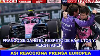 📢FRANCO SE GANO EL RESPETO de HAMILTON y VERSTAPPEN en PISTA ASI REACCIONA PRENSA EUROPEA GP MIAMIF1