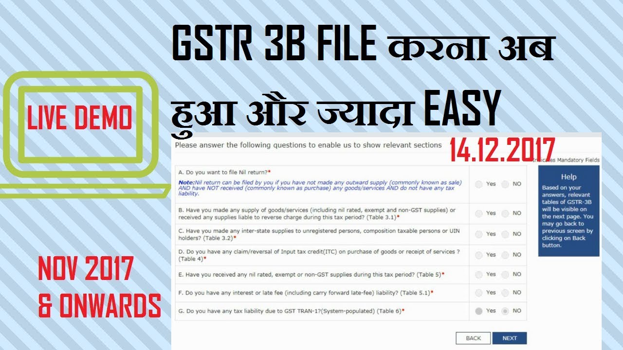 GSTR 3B Filing |Live Demo |Now it is Easier than before