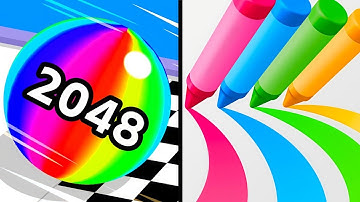Ball Run 2048 Vs Pencil Run 3D - All Levels Walkthrough Gameplay (Android, iOS)