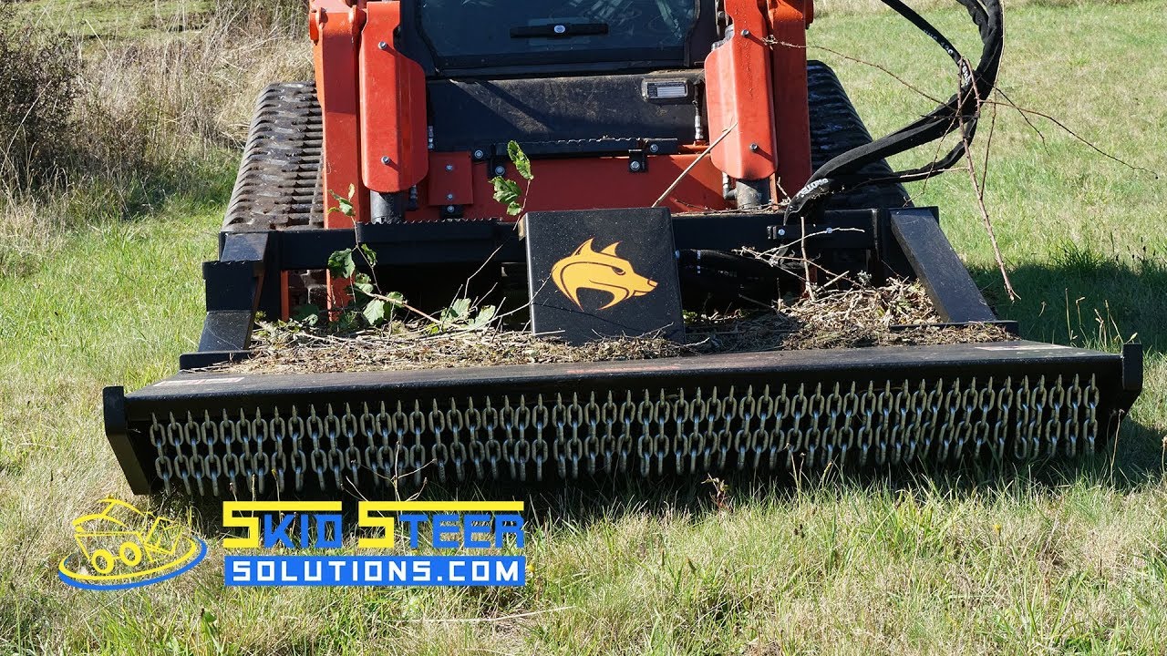 Brush Wolf 7200 HF Skid Steer Brush Cutter Overview+Demo Skid Steer