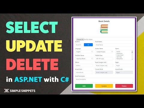 Update / Delete Book Details | Admin Book Inventory Module | E-Library Management System in ASP.NET