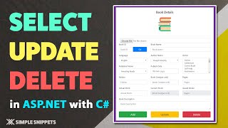 Update / Delete Book Details | Admin Book Inventory Module | E-Library Management System in ASP.NET screenshot 5