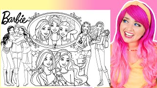 Coloring Barbie & Friends Nikki, Teresa & Barbie Coloring Pages | Markers & Pencils