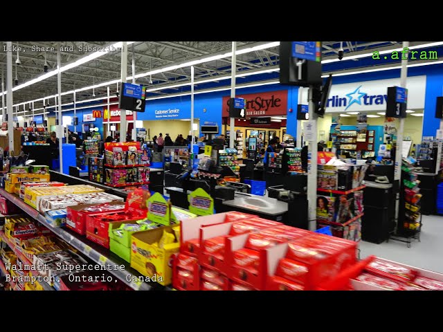 $100 Grocery Shopping at Walmart with Self Checkout & Walking Tour